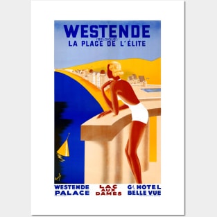 Vintage Travel Poster Belgium Westende Posters and Art